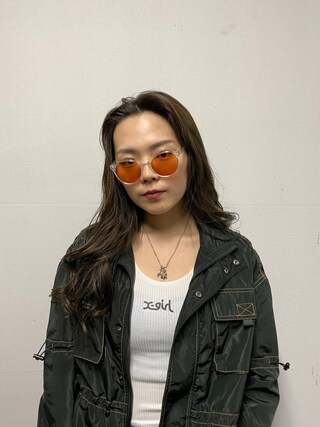 X-girl（エックスガール）の「CONTRAST STITCH CROPPED JACKET