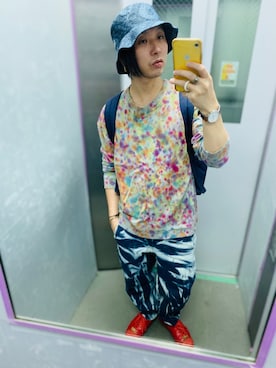 「赤い靴」｜「アイテム（シューズ）」を使った、tbkさん（メンズ・162cm）の秋コーディネート