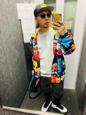 「RIPNDIP（リップンディップ）のアイテム（ジャケット/アウター）」を使った、tbkさん（メンズ・162cm）の春コーディネート