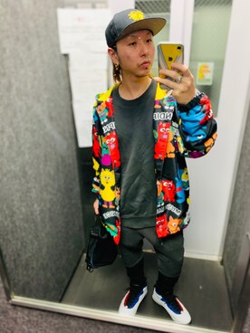 「RIPNDIP（リップンディップ）のアイテム（ジャケット/アウター）」を使った、tbkさん（メンズ・162cm）の春コーディネート