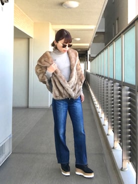 Risa Risa さん（レディース・162cm）の冬コーディネート