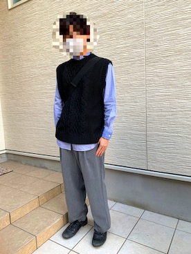 「knit vest」｜Kimushigeさん（メンズ・168cm）の冬コーディネート