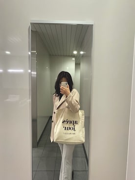 「FUN（ファン）のアイテム（ジャケット/アウター）」を使った、あいらさん（レディース・161cm）の春コーディネート