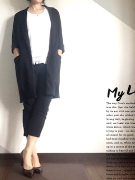 「COMME CA DU MODE（コムサデモード）のアイテム（タンクトップ）」を使った、Mia さん（レディース・152cm）の秋コーディネート