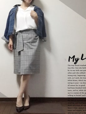 「UNTITLED（アンタイトル）のアイテム（スカート）」を使った、Mia さん（レディース・152cm）の秋コーディネート