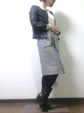 「UNTITLED（アンタイトル）のアイテム（スカート）」を使った、Mia さん（レディース・152cm）の冬コーディネート