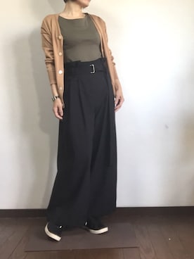 「mobus（モーブス）のアイテム」を使った、Mia さん（レディース・152cm）の秋コーディネート