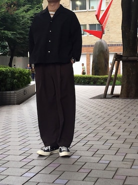 「ブラウン×ブラック」｜MASAさん（メンズ・174cm）の夏コーディネート