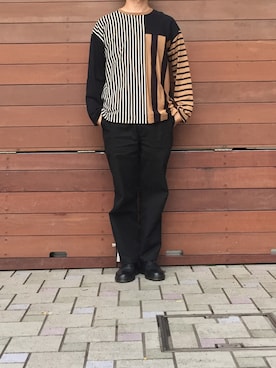 「STUDIOUS（ステュディオス）のアイテム（Tシャツ/カットソー）」を使った、MASAさん（メンズ・174cm）の夏コーディネート