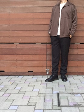 「STUDIOUS SELECT(STUDIOUS SELECT)」｜「アイテム（スラックス）」を使った、MASAさん（メンズ・174cm）の秋コーディネート