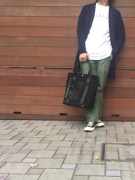 「アイテム（カーディガン/ボレロ）」を使った、MASAさん（メンズ・174cm・30代）の秋コーディネート