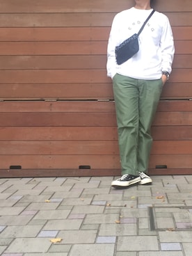 「アイテム（ショルダーバッグ）」を使った、MASAさん（メンズ・174cm・30代）の秋コーディネート