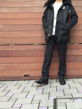 「STUDIOUS SELECT(STUDIOUS SELECT)」｜「アイテム（ミリタリージャケット）」を使った、MASAさん（メンズ・174cm）の秋コーディネート