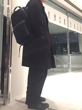 「アイテム（チェスターコート）」を使った、MASAさん（メンズ・174cm）の秋コーディネート