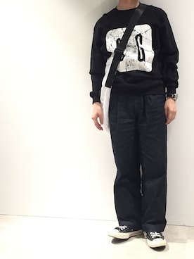 「SWAGGER（スワッガー）のアイテム（スウェット）」を使った、MASAさん（メンズ・174cm）の春コーディネート