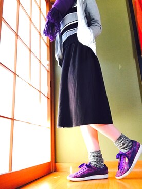 「お買い物」｜「アイテム（スカート）」を使った、ピロ吉さん（レディース・161cm）の冬コーディネート