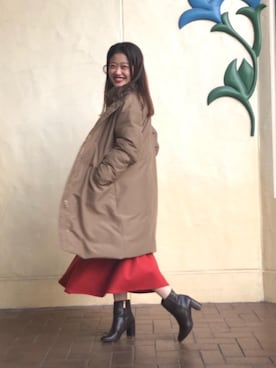 中村優実さん(レディース・155cm)の冬コーディネート