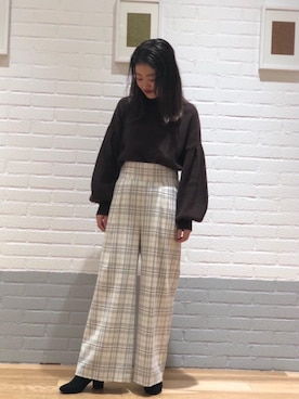 中村優実さん（レディース・155cm）の冬コーディネート