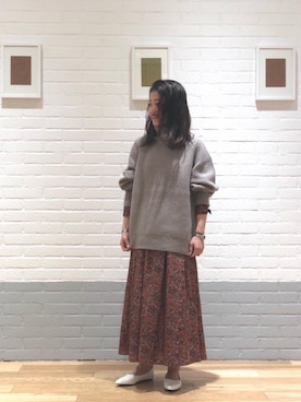 中村優実さん（レディース・155cm）の冬コーディネート