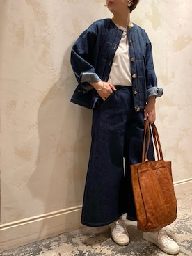 「BEARDSLEY（ビアズリー）のアイテム（その他アウター）」を使った、konnoooatsukoooさん（レディース・162cm）の春コーディネート
