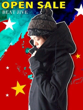 「ブラック」｜「アイテム（モッズコート）」を使った、YYYYYさん（メンズ・165cm）の秋コーディネート