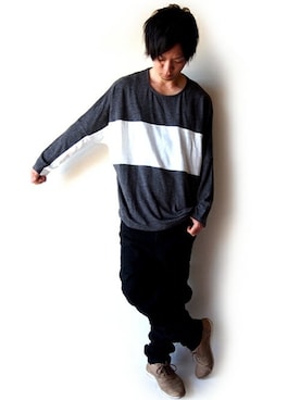 「ジョガーパンツ」｜YYYYYさん（メンズ・165cm）の秋コーディネート