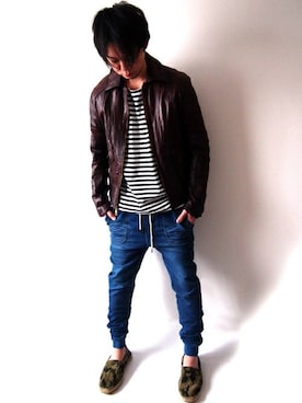 「ジョガーパンツ」｜YYYYYさん（メンズ・165cm）の春コーディネート