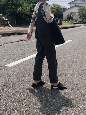 「TODAYFUL（トゥデイフル）のアイテム（サロペット/オーバーオール）」を使った、shohさん（レディース・156cm）の春コーディネート