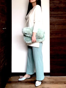 「MERCURYDUO（マーキュリーデュオ）のアイテム（ショルダーバッグ）」を使った、kerokiesさん（レディース・161cm）の秋コーディネート