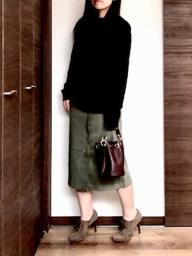 「ESPERANZA（エスペランサ）のアイテム（ブーティ）」を使った、kerokiesさん（レディース・161cm）の秋コーディネート