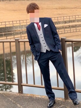 「アイテム（フォーマルスーツ/小物）」を使った、オクトさん（メンズ・175cm・10代）の冬コーディネート