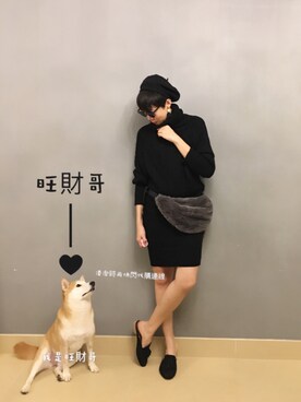 「no brand（ノーブランド）のアイテム（おもちゃ）」を使った、KPさん（レディース・162cm）の冬コーディネート