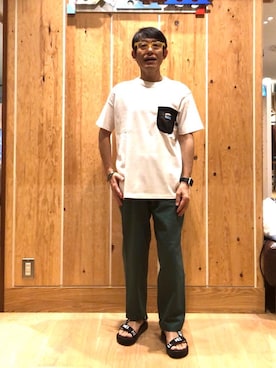 「MEI（メイ）のアイテム」を使った、よしおさんさん（メンズ・162cm）の夏コーディネート