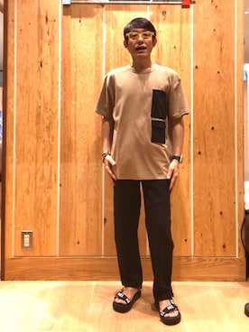 「MEI（メイ）のアイテム」を使った、よしおさんさん（メンズ・162cm）の夏コーディネート