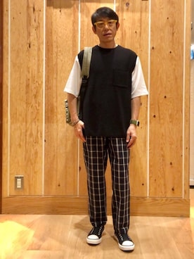 「the case（ザケース）のアイテム」を使った、よしおさんさん（メンズ・162cm）の夏コーディネート