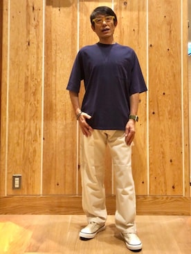 「SMITH'S（スミス）のアイテム（パンツ）」を使った、よしおさんさん（メンズ・162cm）の秋コーディネート