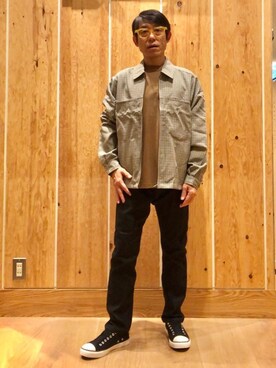 「coen（コーエン）のアイテム（ブルゾン）」を使った、よしおさんさん（メンズ・162cm）の秋コーディネート