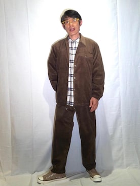 「coen（コーエン）のアイテム（ブルゾン）」を使った、よしおさんさん（メンズ・162cm）の秋コーディネート