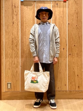 「MEI（メイ）のアイテム」を使った、よしおさんさん（メンズ・162cm）の秋コーディネート