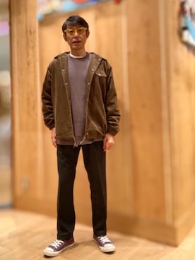 「coen（コーエン）のアイテム（ブルゾン）」を使った、よしおさんさん（メンズ・162cm）の秋コーディネート