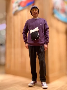 「coen」｜「アイテム（ニットキャップ/ビーニー）」を使った、よしおさんさん（メンズ・162cm）の秋コーディネート