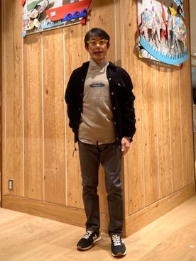 「coen（コーエン）のアイテム（ブルゾン）」を使った、よしおさんさん（メンズ・162cm）の秋コーディネート