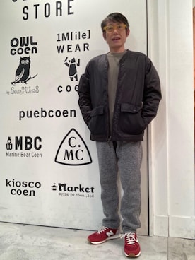 「coen（コーエン）のアイテム（ジャケット/アウター）」を使った、よしおさんさん（メンズ・162cm）の秋コーディネート