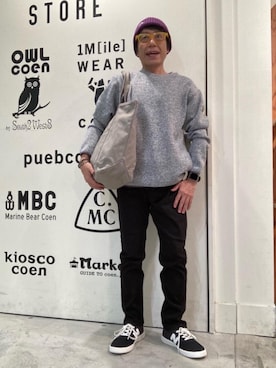 「coen」｜「アイテム（ニットキャップ/ビーニー）」を使った、よしおさんさん（メンズ・162cm）の秋コーディネート