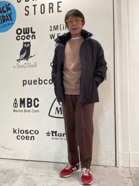 「coen（コーエン）のアイテム（モッズコート）」を使った、よしおさんさん（メンズ・162cm）の秋コーディネート