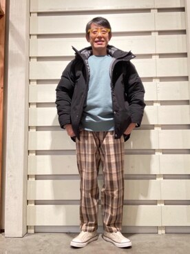 「ロゴ・コーエンベア」｜「アイテム（ジャケット/アウター）」を使った、よしおさんさん（メンズ・162cm）の冬コーディネート