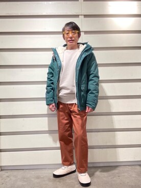 「ロゴ・コーエンベア」｜「アイテム（ジャケット/アウター）」を使った、よしおさんさん（メンズ・162cm）の冬コーディネート
