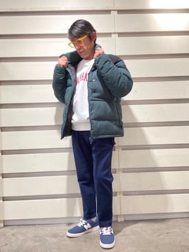 「coenスタッフスタイリング」｜「アイテム（チノパンツ）」を使った、よしおさんさん（メンズ・162cm）の冬コーディネート