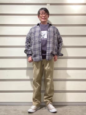 「coen（コーエン）のアイテム（パンツ）」を使った、よしおさんさん（メンズ・162cm）の冬コーディネート