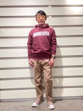 「coenスタッフスタイリング」｜「アイテム（チノパンツ）」を使った、よしおさんさん（メンズ・162cm）の冬コーディネート